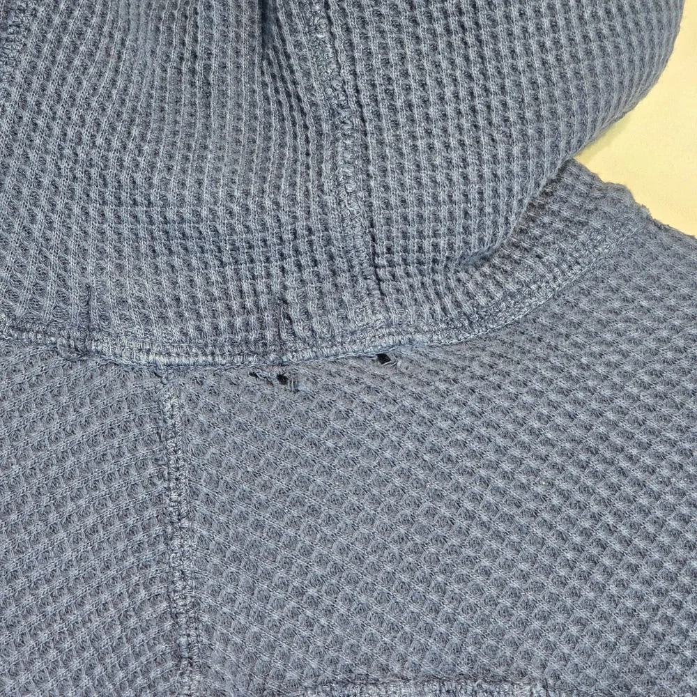 Polo Ralph Lauren Mens Waffle Knit Thermal Hoodie Navy Blue Large 710633903006